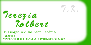 terezia kolbert business card